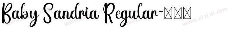 Baby Sandria Regular字体转换